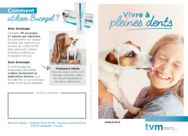 Dépliant Bucogel Vivre à pleines dents TVM-1